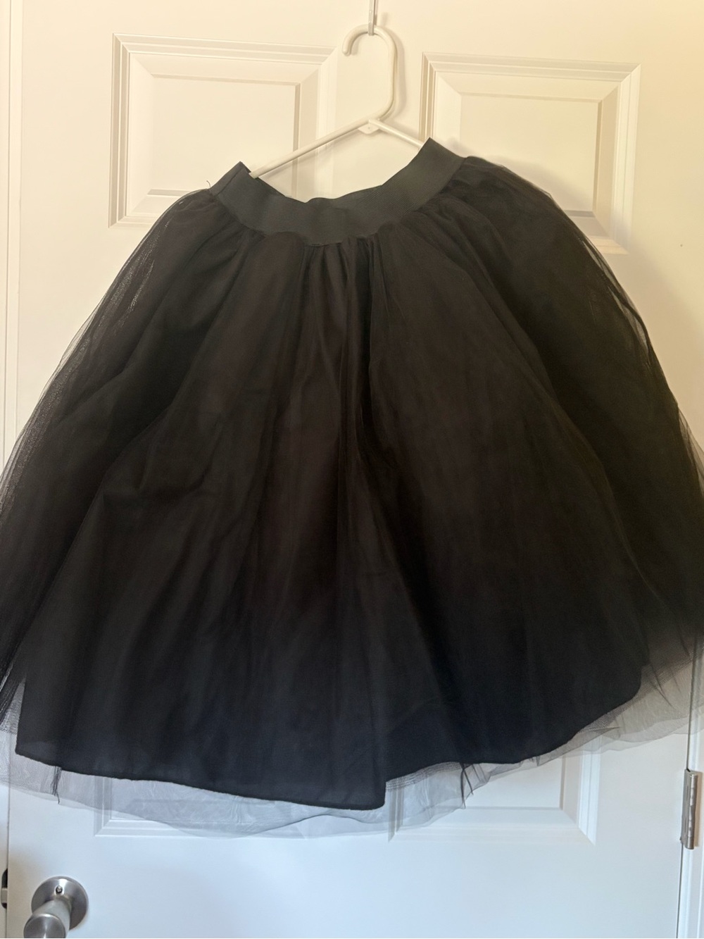 Black Tulle Circle Skirt with Elastic Waist
